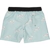 Posh Dalmatian Classic Swim Shorts, Aqua Blue And Black - Swim Trunks - 2