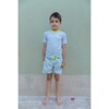Posh Dalmatian Rash T-Shirt, Aqua Blue And Yellow - Rash Guards - 2
