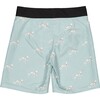 Posh Dalmatian Surfer Swim Shorts, Aqua Blue And Black - Swim Trunks - 2