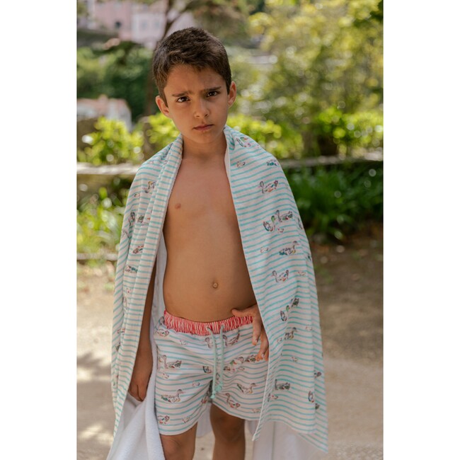 Duck Family Classic Swim Shorts, Blue And Red - Swim Trunks - 3