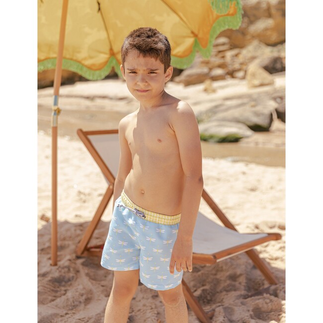 Dragonfly Classic Swim Shorts. Blue And Yellow - Swim Trunks - 3