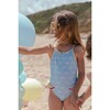 Dragonfly One-Piece Swimsuit, Blue, Yellow And Pink - One Pieces - 3