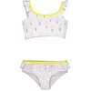 Apple Ice Cream Two-Piece Swimsuit, White, Pink, Blue And Yellow - Two Pieces - 1 - thumbnail