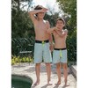 Posh Dalmatian Surfer Swim Shorts, Aqua Blue And Black - Swim Trunks - 5