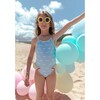 Dragonfly One-Piece Swimsuit, Blue, Yellow And Pink - One Pieces - 4