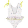 Apple Ice Cream One-Piece Swimsuit, White, Pink, Blue And Yellow - One Pieces - 2 - thumbnail