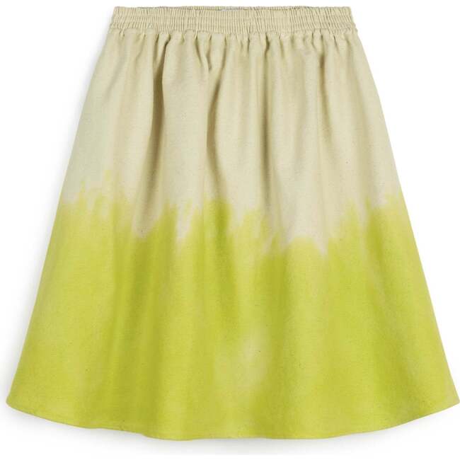 Lurdes Dip-Dyed Midi Skirt With Side Pockets, Dip Lime