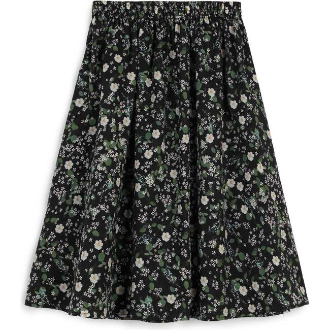 Lurdes Midi Skirt With Side Pockets, Black Garden