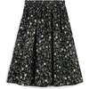 Lurdes Midi Skirt With Side Pockets, Black Garden - Skirts - 1 - thumbnail