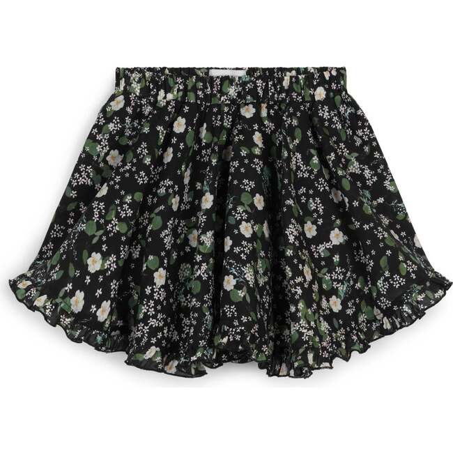 Luisa Shorts With Gathered Skirt, Black Garden