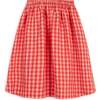 Lurdes Midi Skirt With Side Pockets, Cherry Check - Skirts - 1 - thumbnail