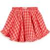 Luisa Shorts With Gathered Skirt, Cherry Check - Shorts - 1 - thumbnail