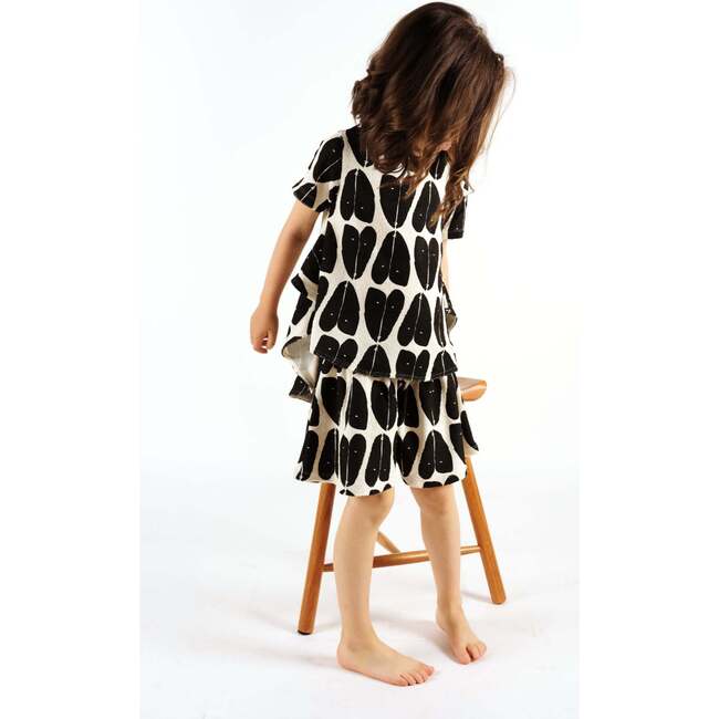 Luana Short Sleeve Tunic, Coração Black - Shirts - 2
