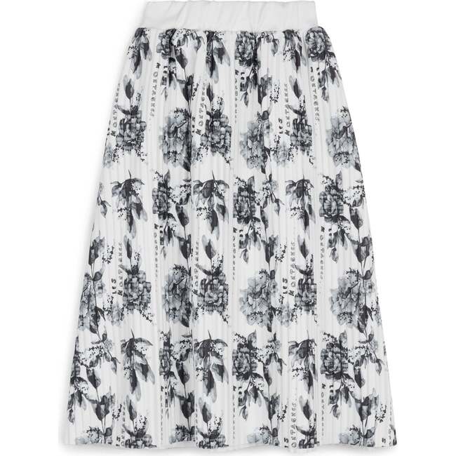 Marlene Pleated Midi Skirt, Flowers Cru - Skirts - 5