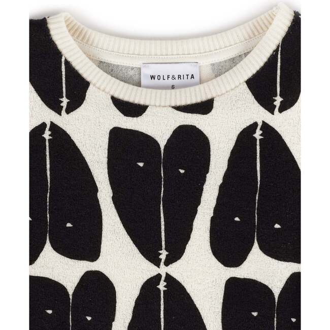 Luana Short Sleeve Tunic, Coração Black - Shirts - 6