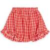 Luisa Shorts With Gathered Skirt, Cherry Check - Shorts - 4