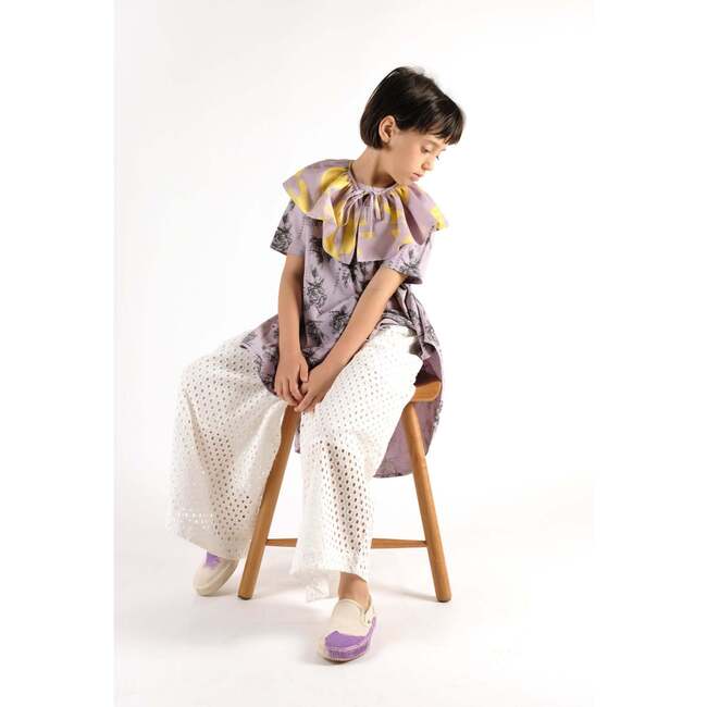 Luana Dyed Short Sleeve T-Shirt, Flowers Lilac - T-Shirts - 4