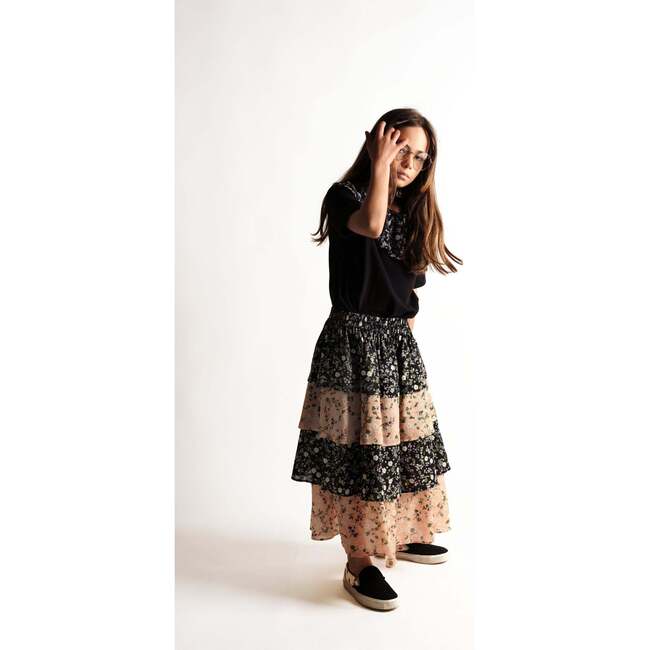 Deolinda Contrasted Panelled Long Skirt, Garden - Skirts - 2