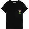 Sebastião Dyed Short Sleeve T-Shirt, Black - T-Shirts - 1 - thumbnail