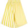 Elsa Cropped Wide Leg Trousers, Yellow Stripes - Skirts - 5