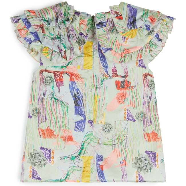 Clarissa Oversized Collar Sleeveless Blouse, Menta - Blouses - 5