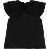 Clarissa Oversized Collar Sleeveless Blouse, Black - Blouses - 5