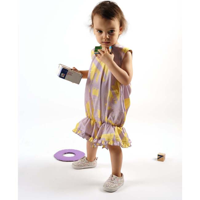 Rosalina Sleeveless Frilled Jumpsuit, Alfabeto - Rompers - 3