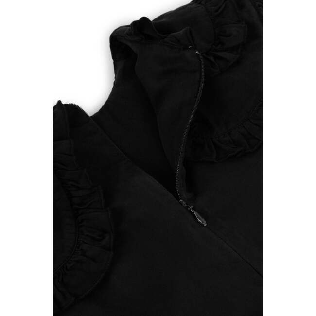 Clarissa Oversized Collar Sleeveless Blouse, Black - Blouses - 6