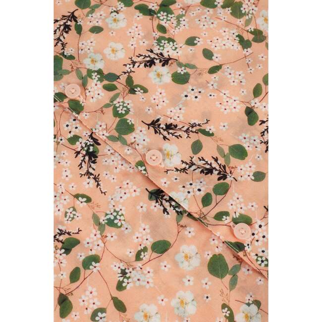Bruno Short Sleeve Notched Lapel Shirt, Peach Garden - Shirts - 6