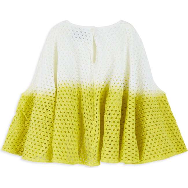 Hortensia Dip-Dyed Sleeveless Blouse, Dip Lime - Blouses - 5