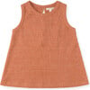 Summer Waffle Tank, Burnt Orange - Blouses - 1 - thumbnail