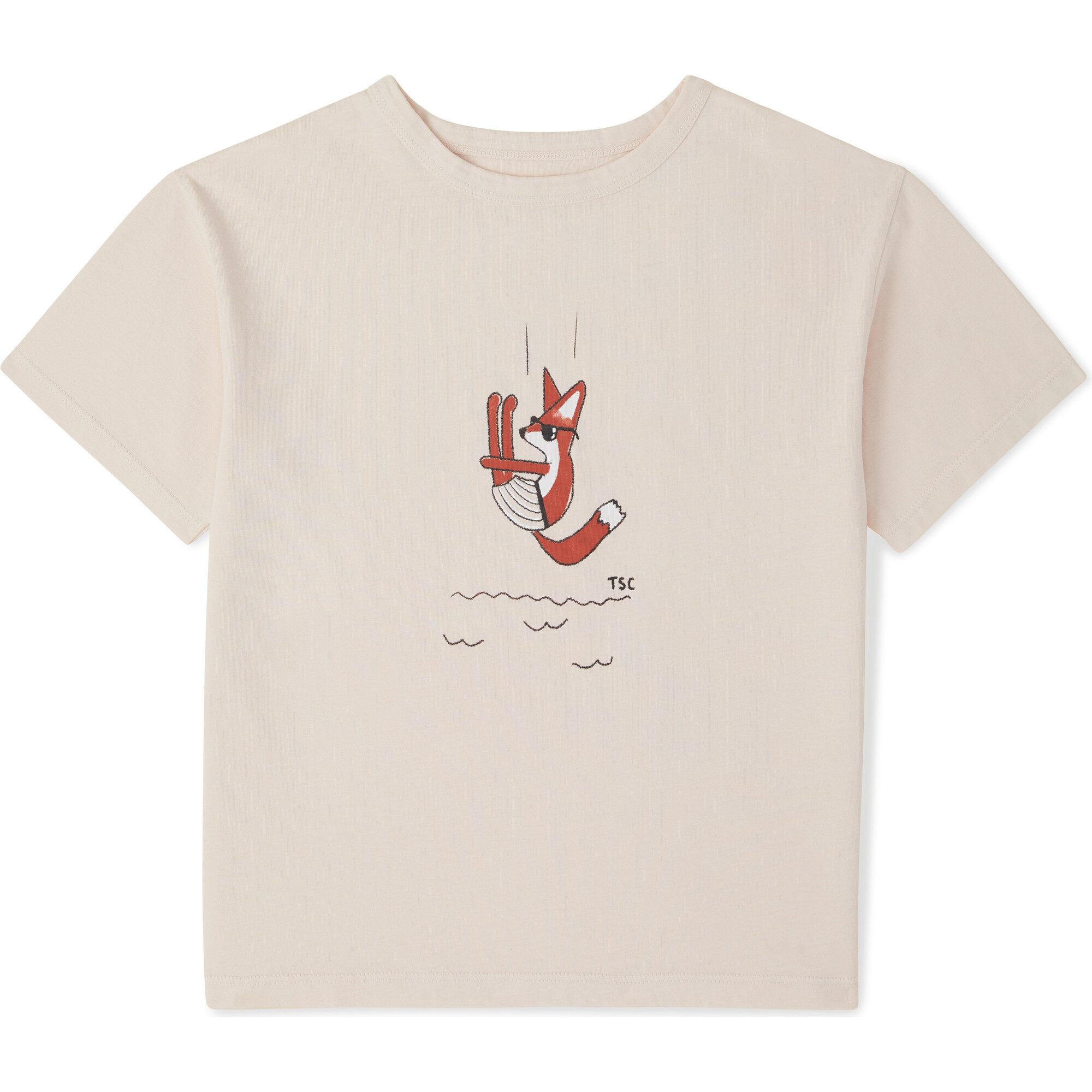 Organic Weekend Graphic Tee, Silver Peony - T-Shirts - 1