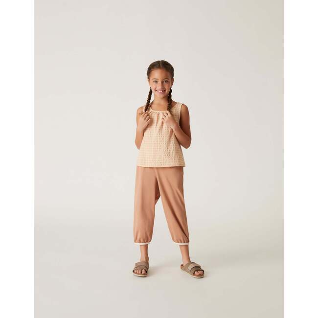 Melon Apron Back Seersucker Tank, Apricot - T-Shirts - 2