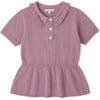 Milton Ruffle Collar Knit Polo, Lavender - Polo Shirts - 1 - thumbnail