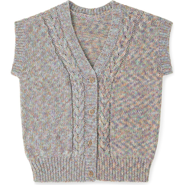 Greenwich Cable Knit Recycle Vest, Multi