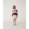 Lima Thick Boucle Stripe Sweater, Pink and Purple - Sweaters - 2