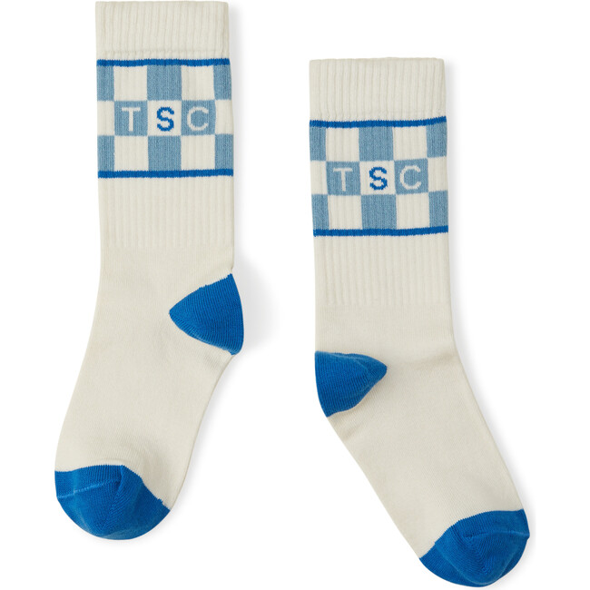 Bowling 3-Striped Socks, White