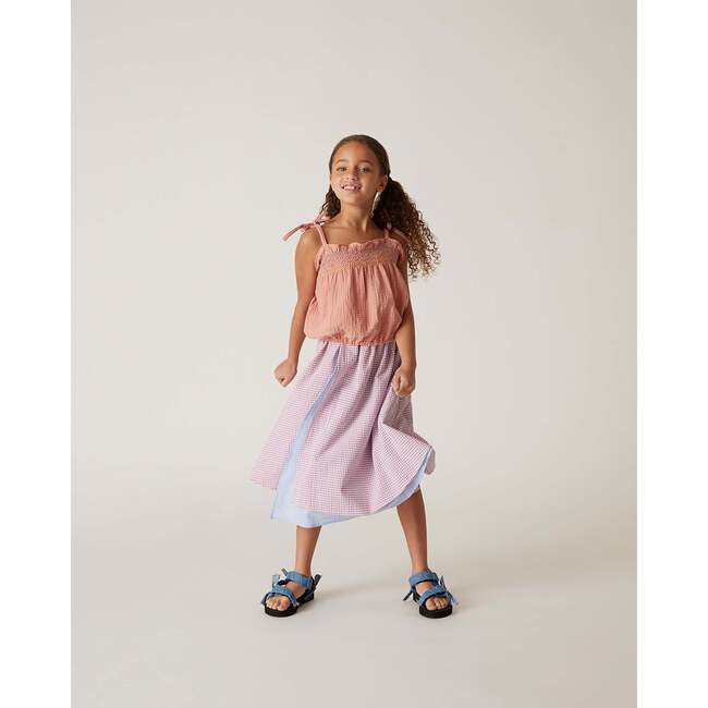 Gingham Picnic Skirt, Lavender - Skirts - 2