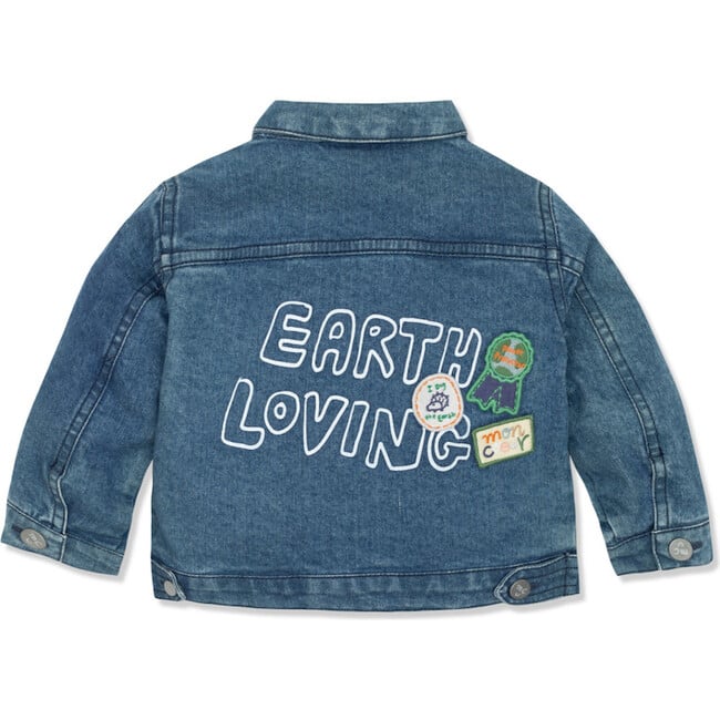 Patch Denim Jacket, Blue - Jackets - 2