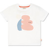 Shapes 2 Ribbed Neck Short Sleeve T-Shirt, Cream - T-Shirts - 1 - thumbnail