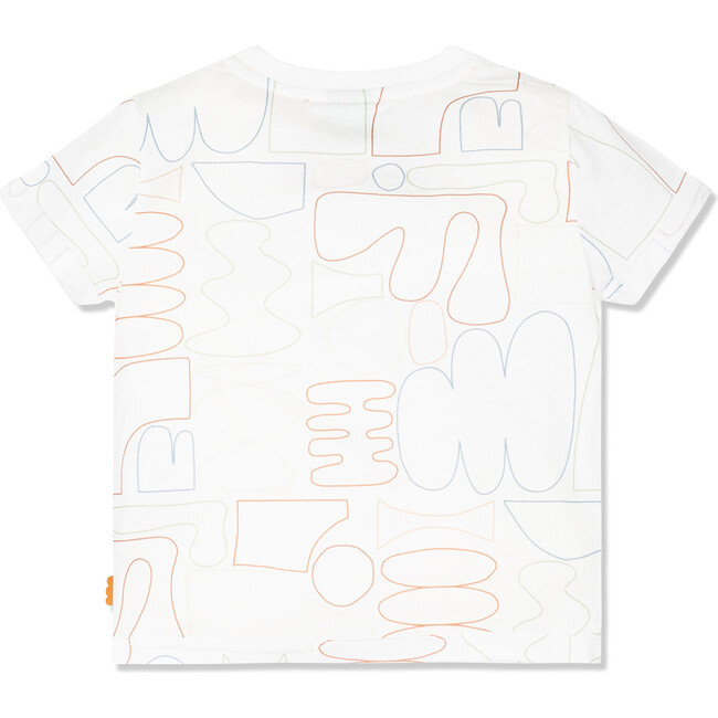 Outline Ribbed Neck Short Sleeve T-Shirt, Prints - T-Shirts - 2