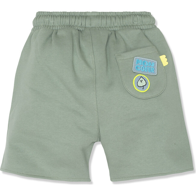 Patches Soft Molleton Short, Green - Shorts - 3