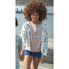 Scribble 1 Ribbed Neck Zip-Up Hoodie, Multicolors - Sweatshirts - 2