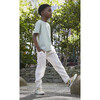 Mc Linen Pant With Adjustable Drawstrings, Cream - Pants - 2 - thumbnail