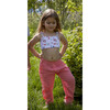 Mc Linen Pant With Adjustable Drawstrings, Pink - Pants - 2