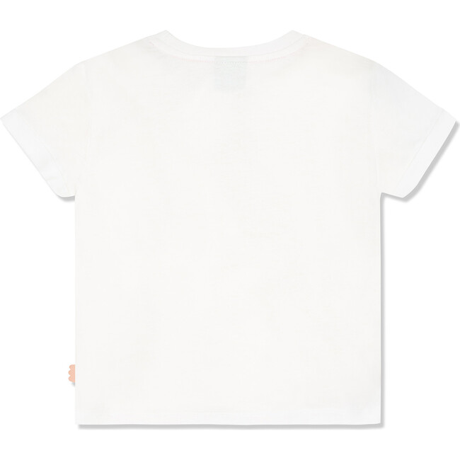 Shapes 2 Ribbed Neck Short Sleeve T-Shirt, Cream - T-Shirts - 3