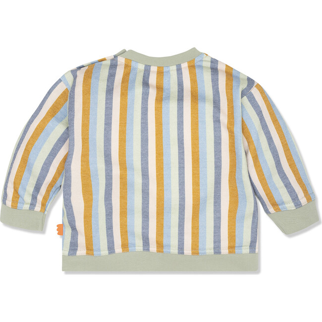 Stripes 2 Ribbed Neck Summer Sweatshirt, Multicolors - Sweatshirts - 3