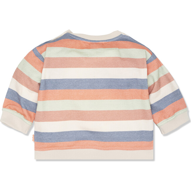 Stripes 1 Ribbed Neck Summer Sweatshirt, Multicolors - Sweatshirts - 3