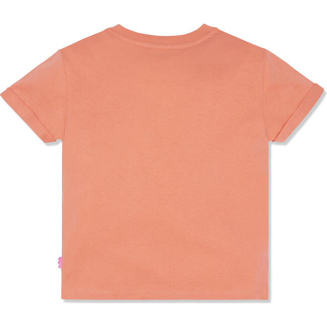 Mc Coral Ribbed Neck Short Sleeve T-Shirt, Pink - T-Shirts - 2