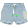 Mc Harem Short With Adjustable Drawstrings, Blue - Shorts - 1 - thumbnail